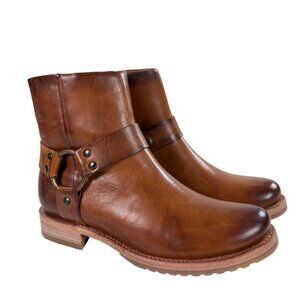 FRYE Veronica Harness Short Boots Womens Size 9.5 M Caramel Leather 3472493 NEW
